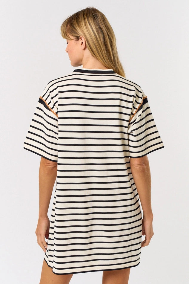 Bailey Striped Short Sleeve Dress