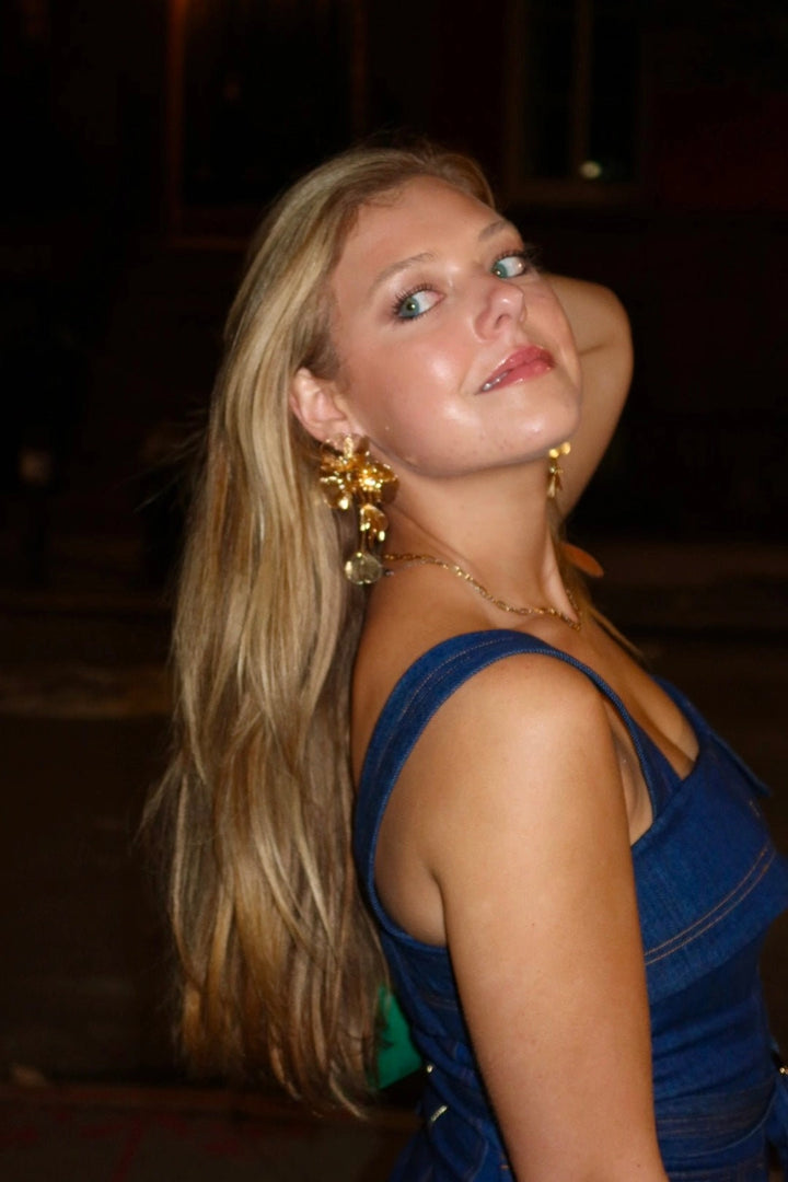 Audrey Statement Earring Gold