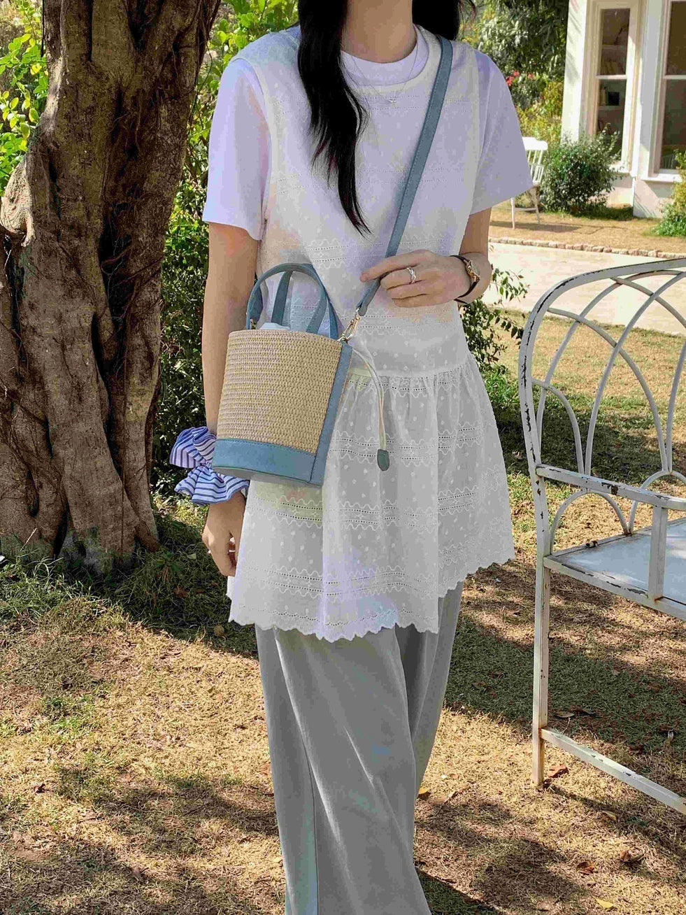 Caroline Bucket Bag Blue