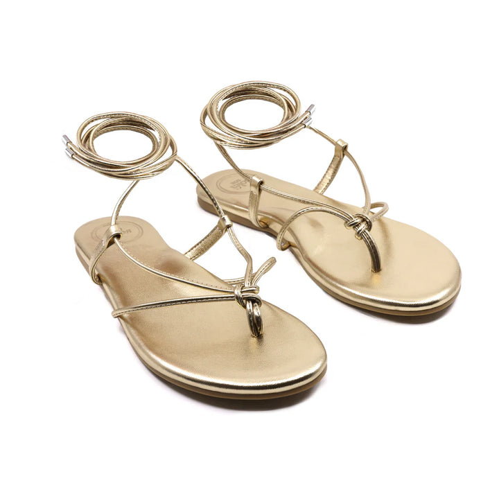 Angie Wrap Sandal Gold