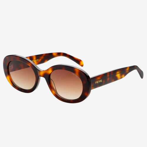 Aria Acetate Womens Oval Sunglasses Brown Tortoise