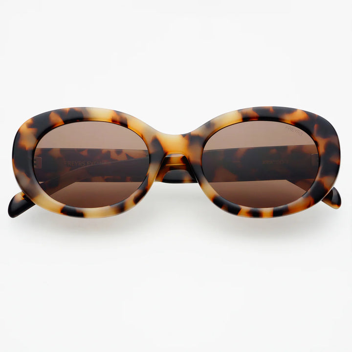 Aria Acetate Womens Oval Sunglasses Milky Tortoise