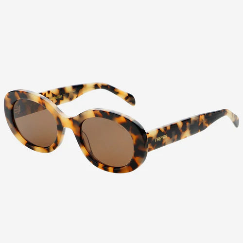 Aria Acetate Womens Oval Sunglasses Milky Tortoise