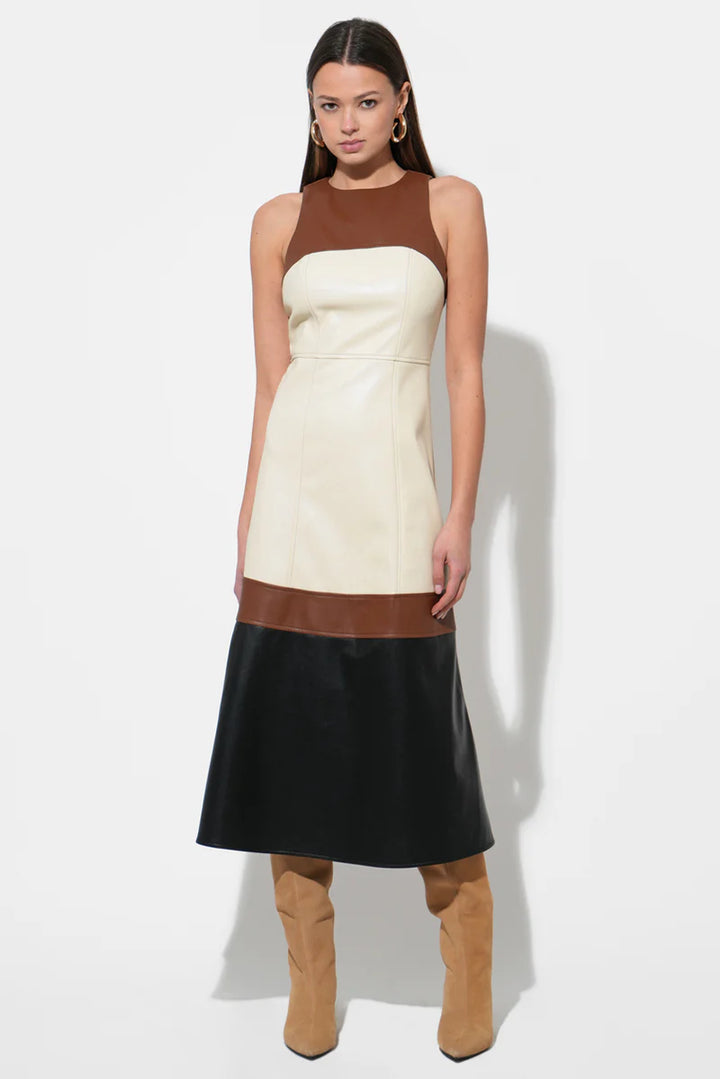 Caspia Colorblock Midi Dress