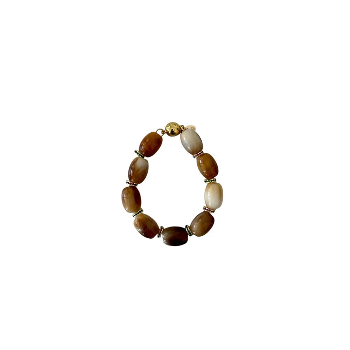 Chunky Link Bracelet Light Brown