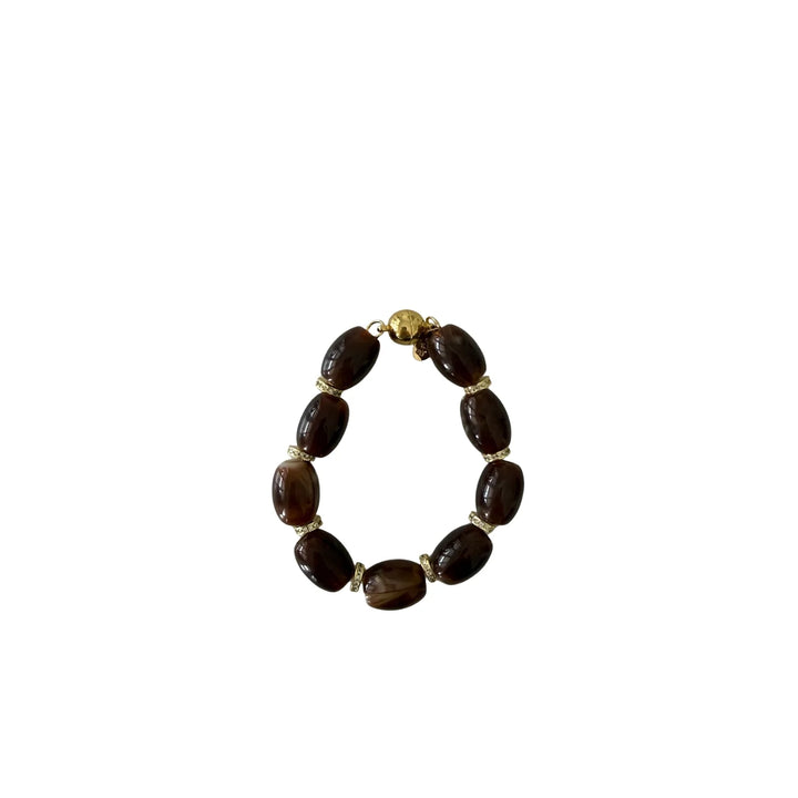 Chunky Link Bracelet Dark Brown