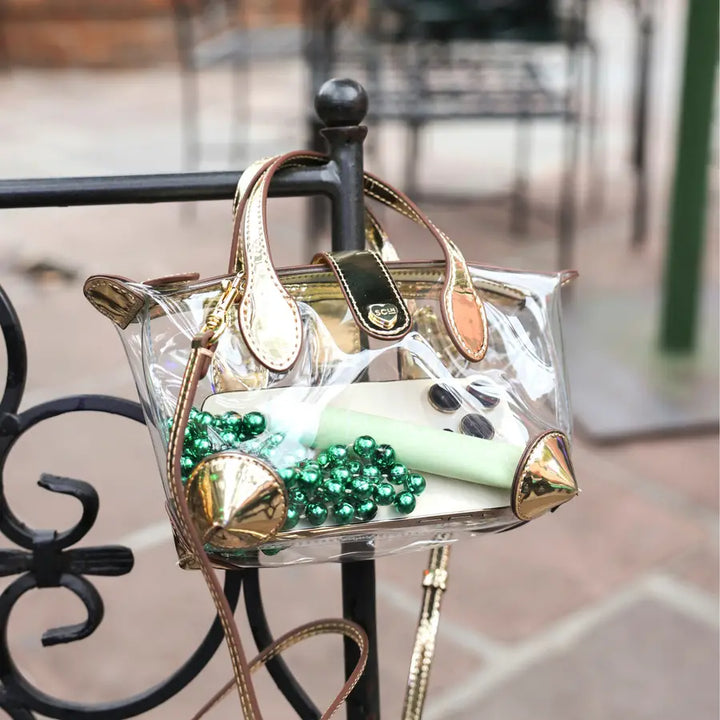 Clear Pouchette Crossbody Bag 01 Clear/Gold