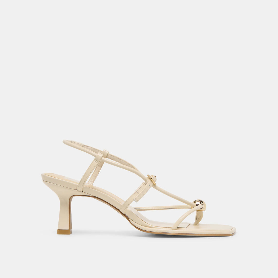 Mylee Heels Creme Leather