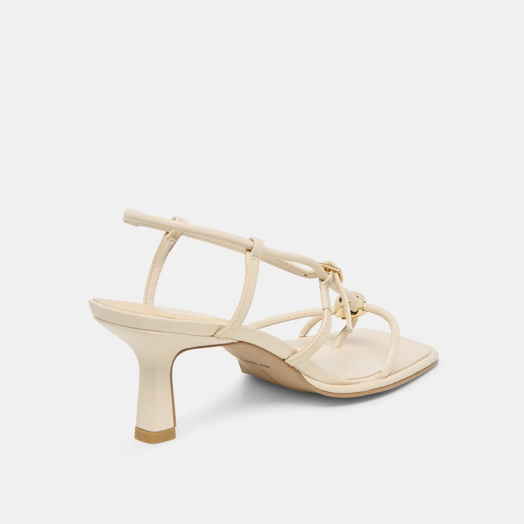 Mylee Heels Creme Leather
