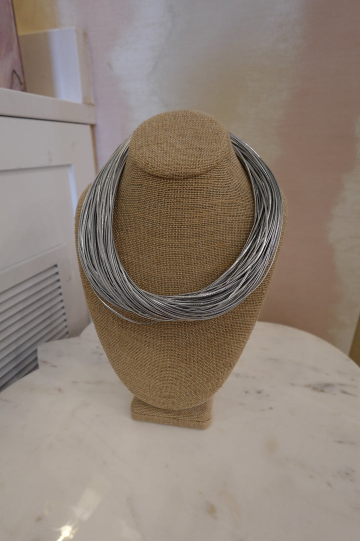 Chic Leatherette Strand Silver