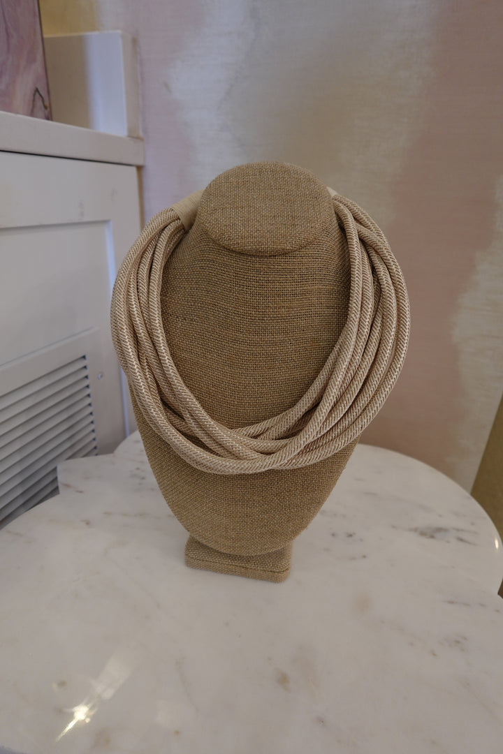 Original Slub 8 Strand Necklace Ecru