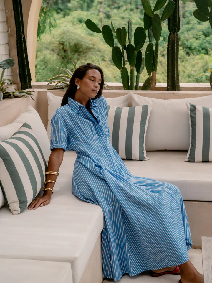Verity Dress Ocean Stripe