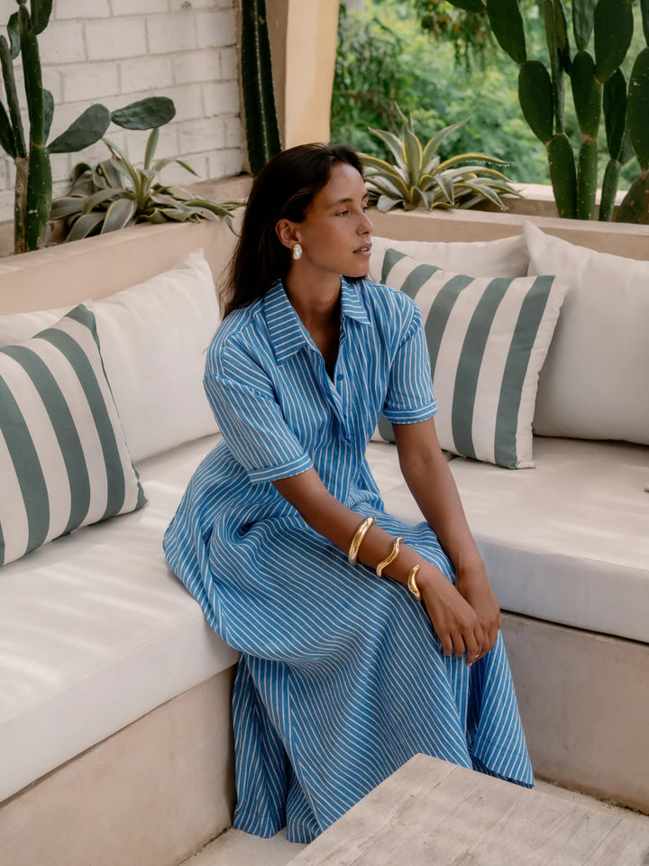 Verity Dress Ocean Stripe