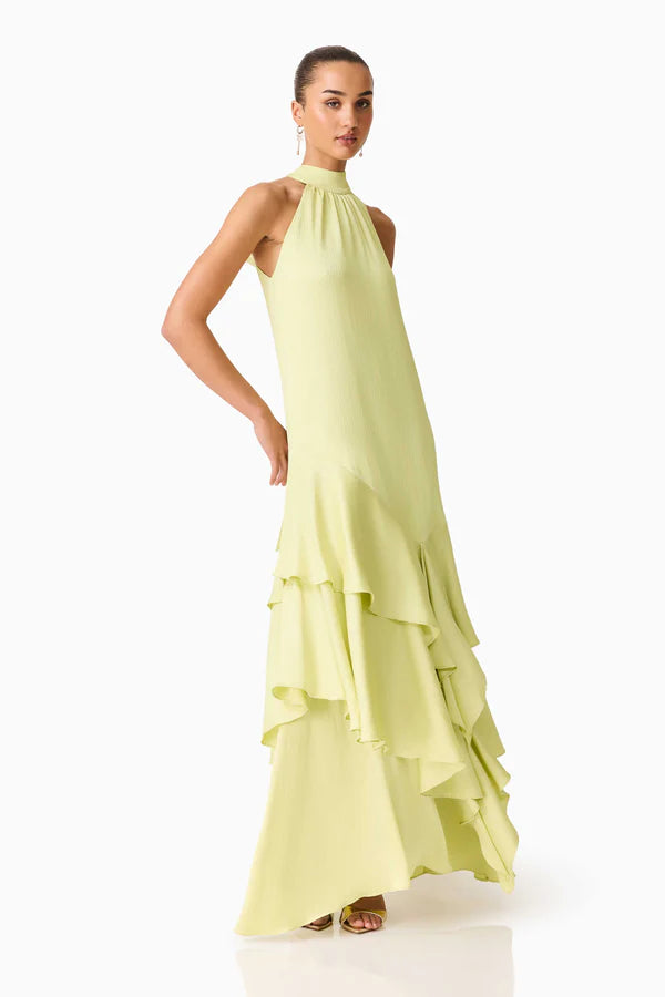 Varella Halter Gown Pistachio Green