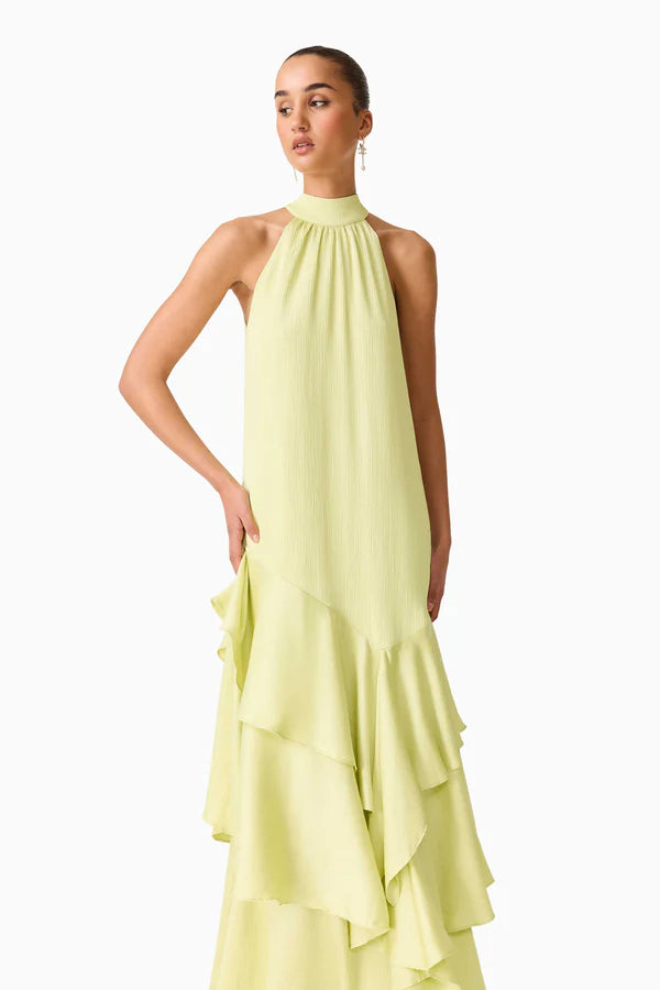 Varella Halter Gown Pistachio Green