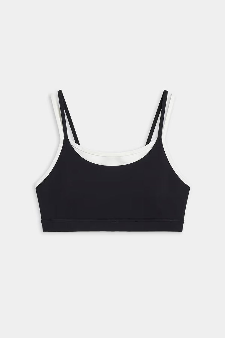 Elliah Airweight Double Layer Bra Black/White