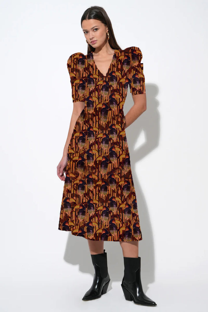 Gracie Puff Sleeve Midi Dress