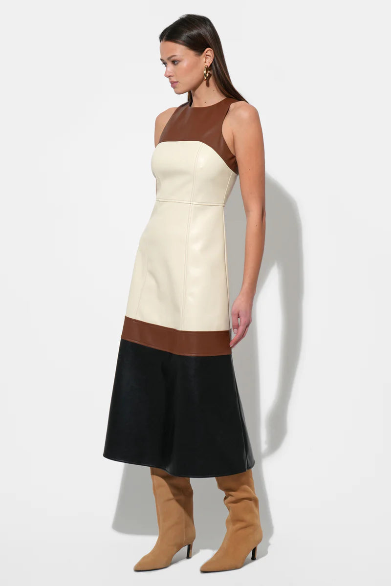 Caspia Colorblock Midi Dress