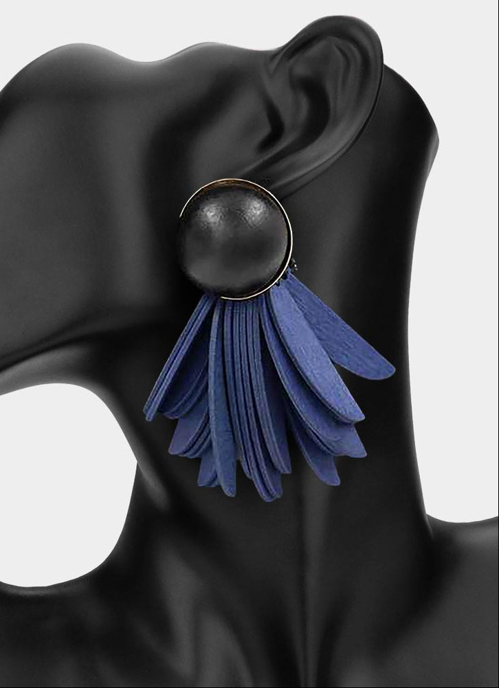 Rae Earrings Black/Blue