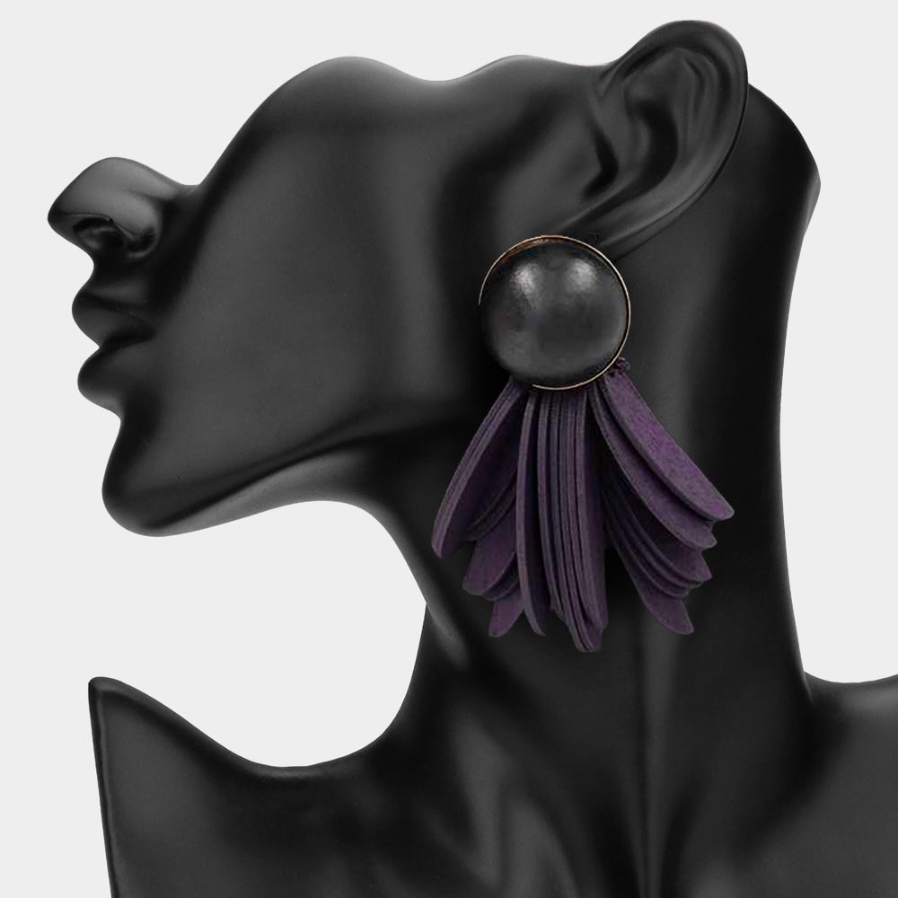 Rae Earrings Black/Purple