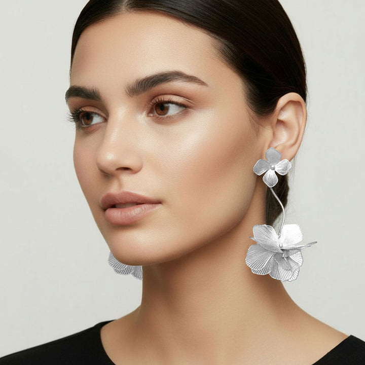 Scottie Statement Earrings Rhodium