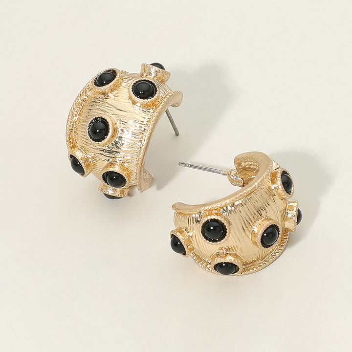 Ralph Hoop Earrings Black