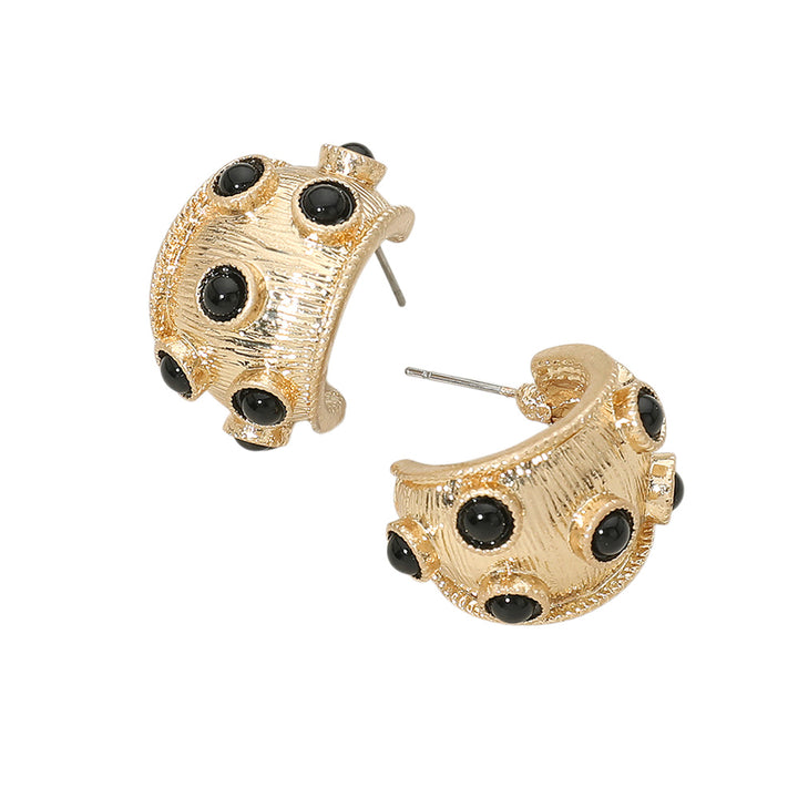 Ralph Hoop Earrings Black
