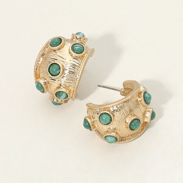 Ralph Hoop Earrings Green
