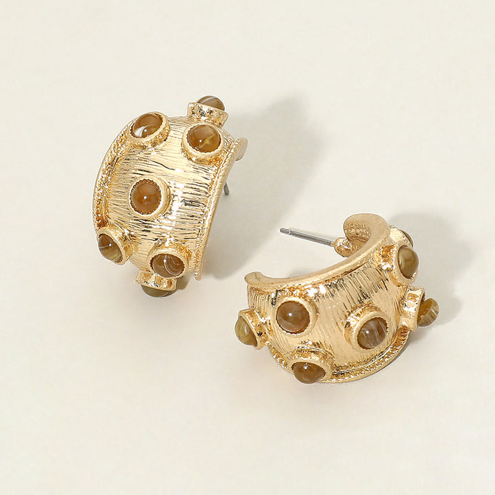 Ralph Hoop Earrings Brown