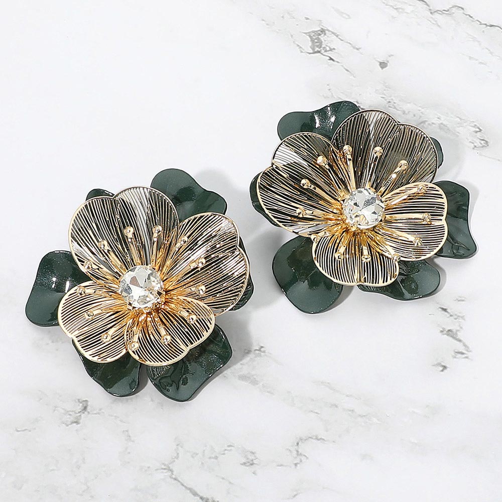 Lily Statement Earrings Green