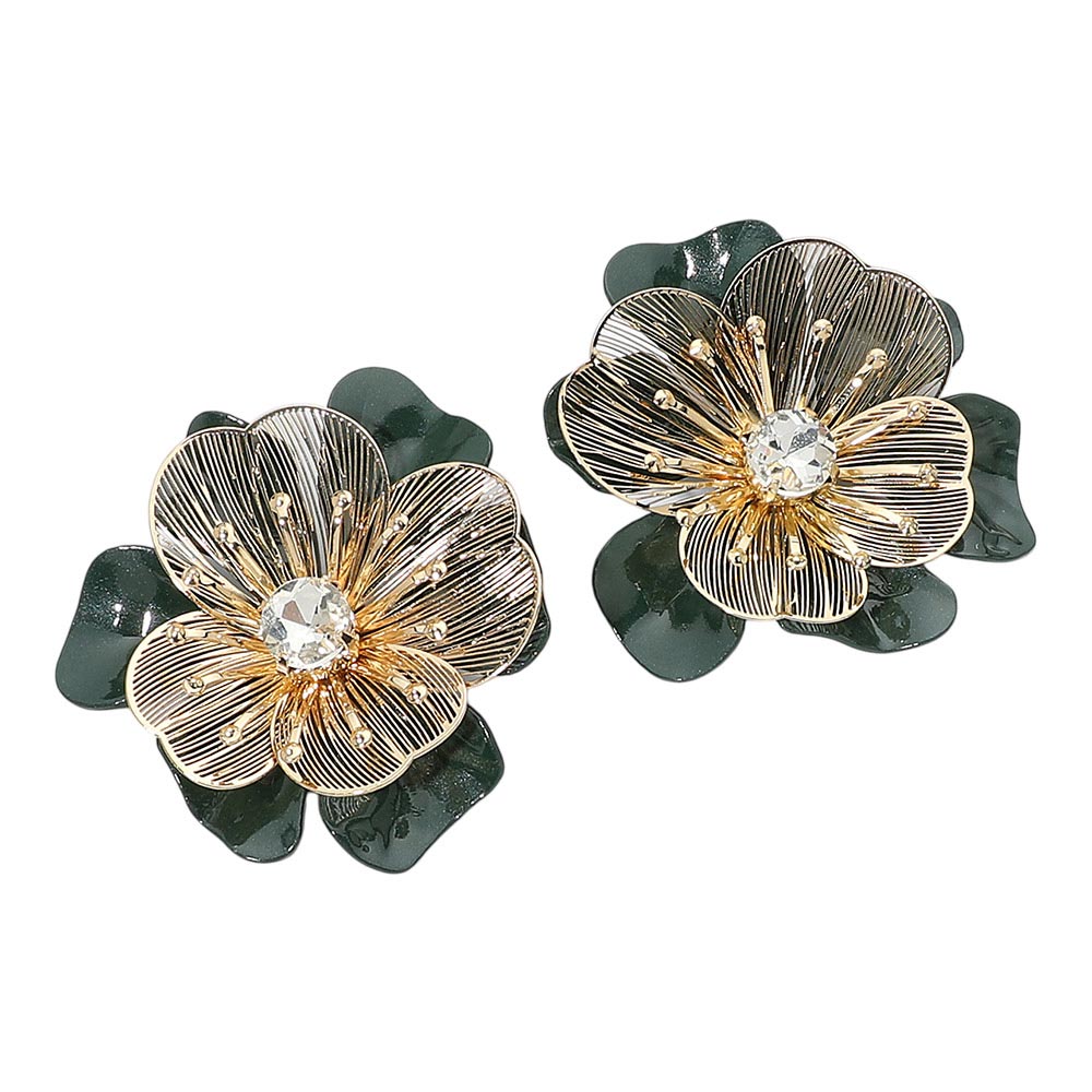 Lily Statement Earrings Green