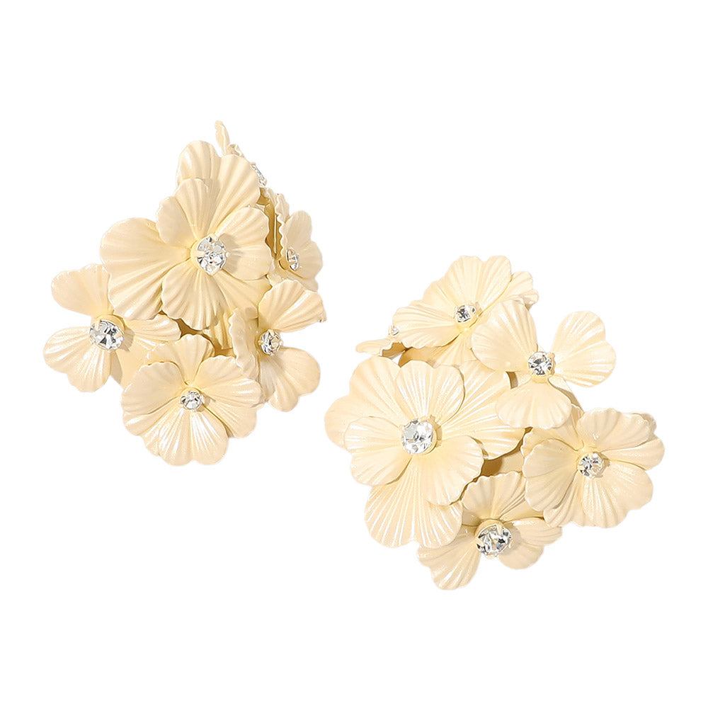 Cluster Bloom Earrings Ivory