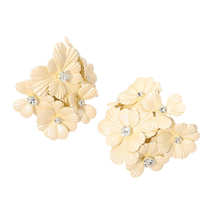 Cluster Bloom Earrings Ivory