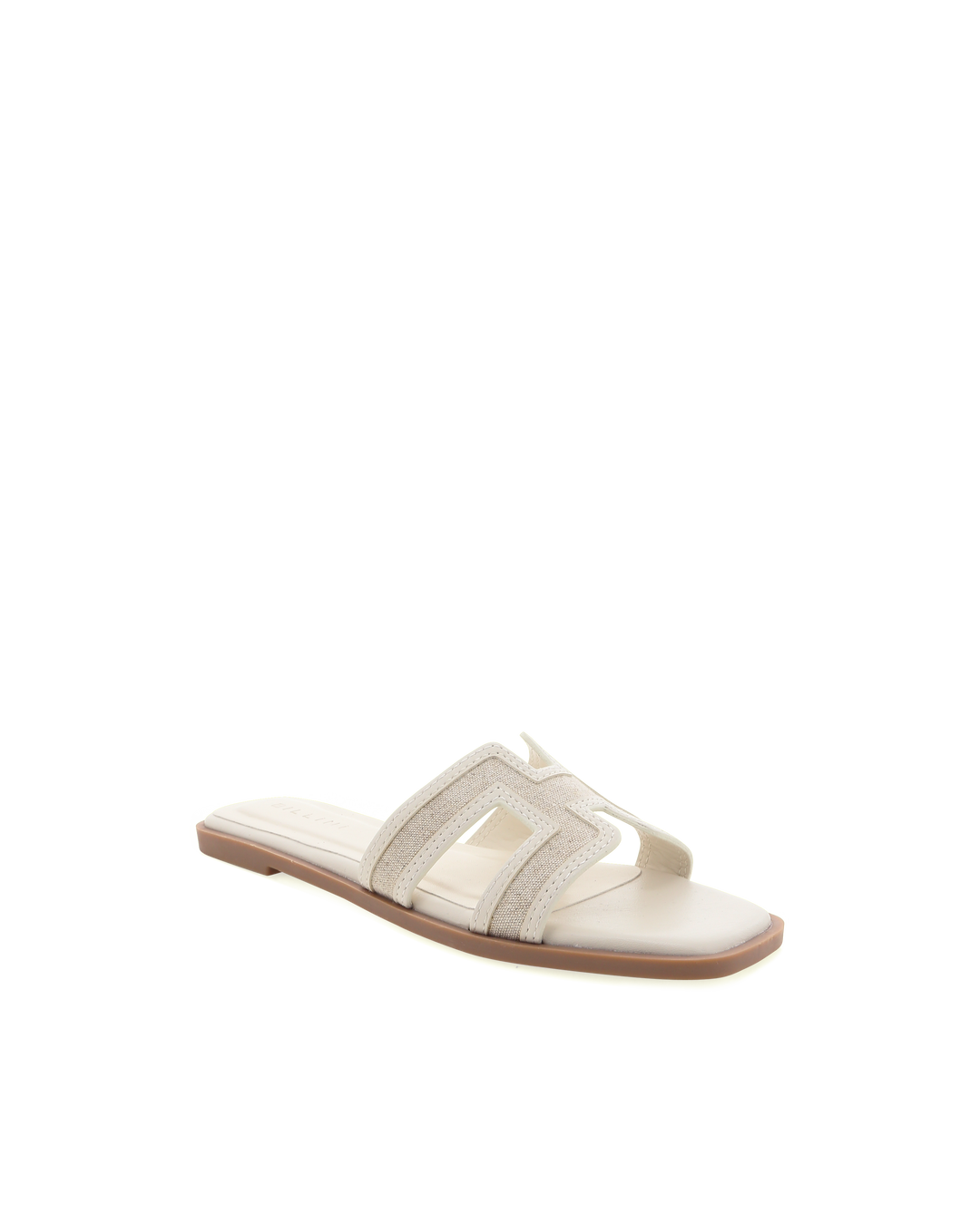 Gordy Flat Sandal Cream Linen