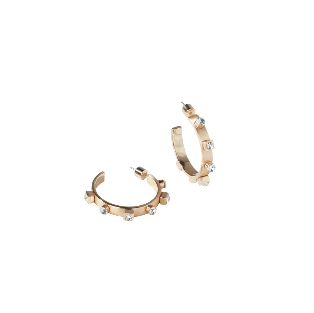 Gold Metal Hoop Crystal