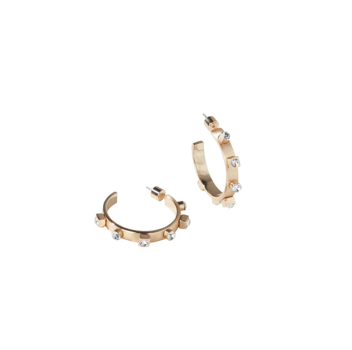 Gold Metal Hoop Crystal
