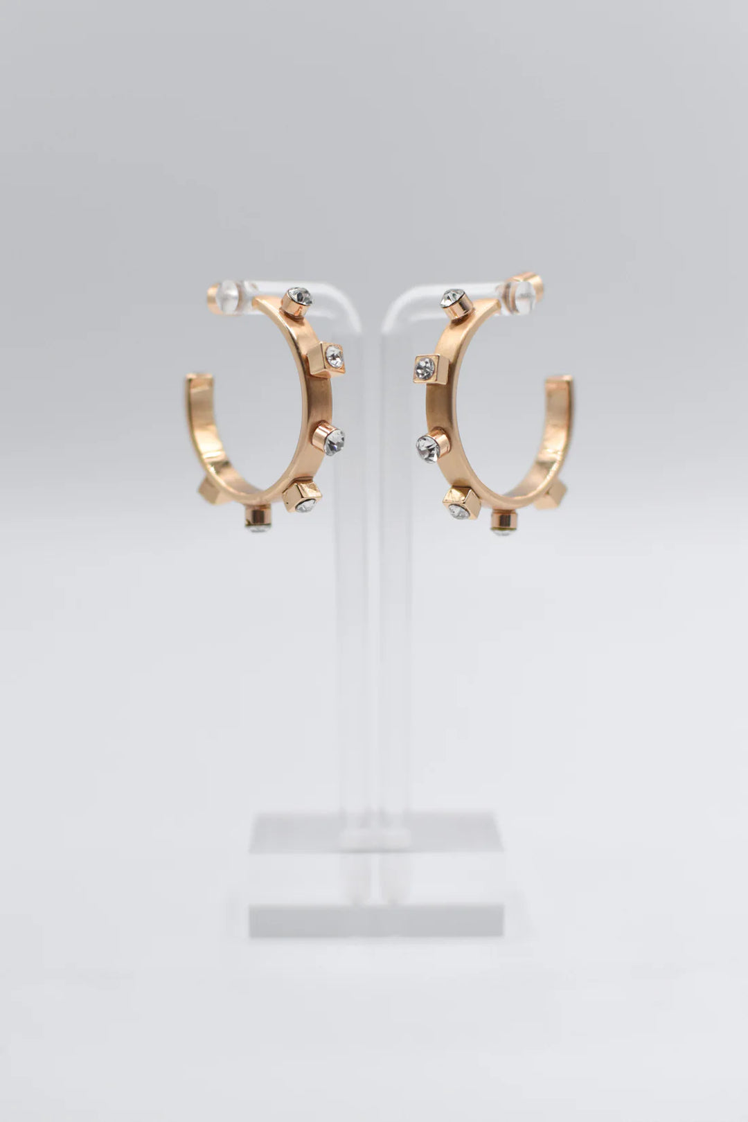Gold Metal Hoop Crystal