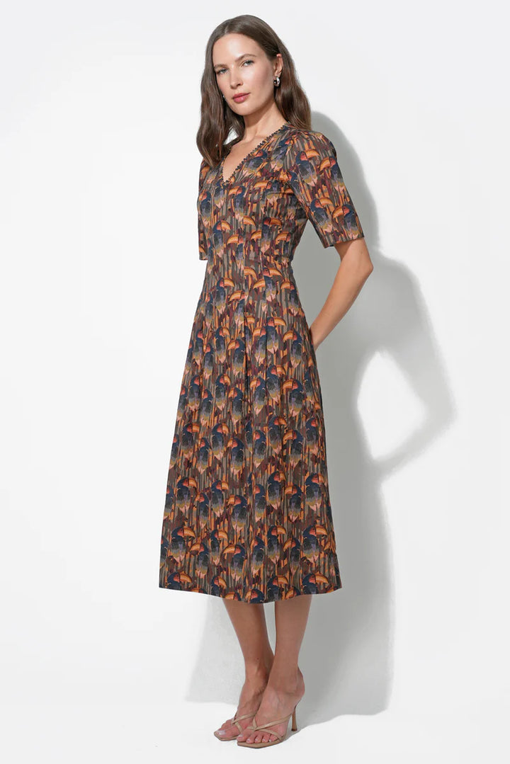 Gracie Puff Sleeve Midi Dress
