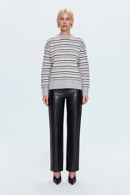 Hanna Oversize Sweater Grey White Stripe