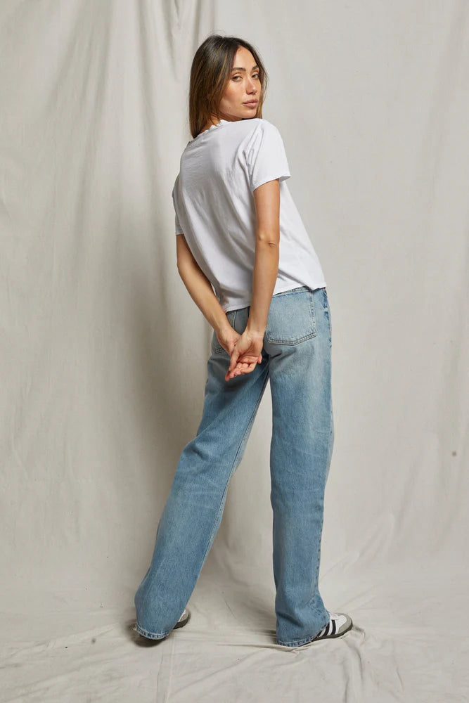 Harley Boxy Crew Tee White