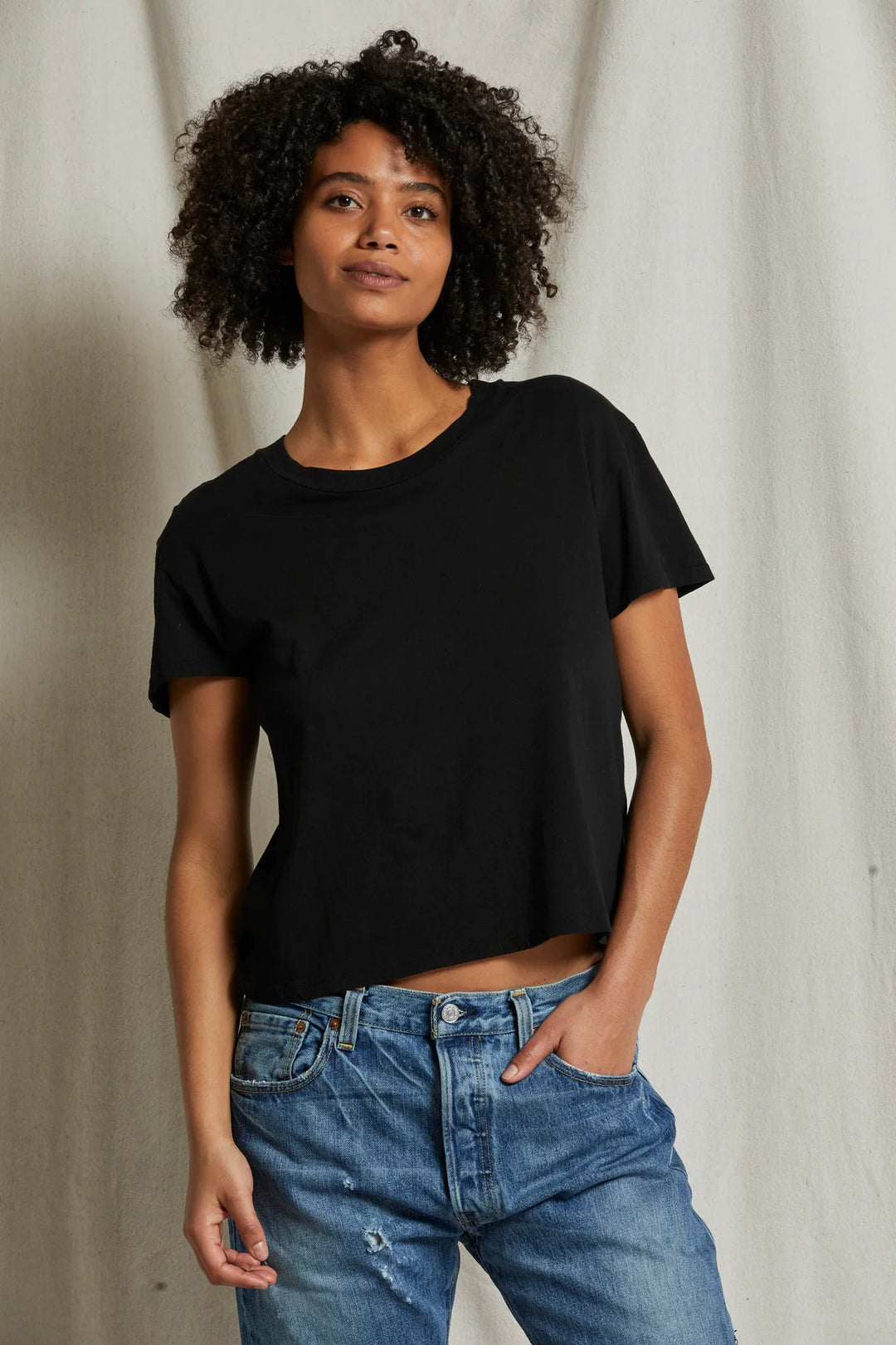 Harley Boxy Crew Tee True Black
