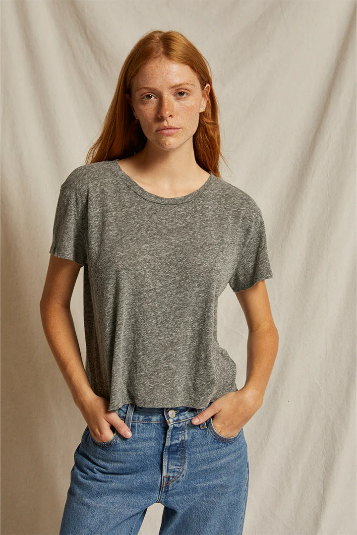 Harley Boxy Crew Tee Heather Grey