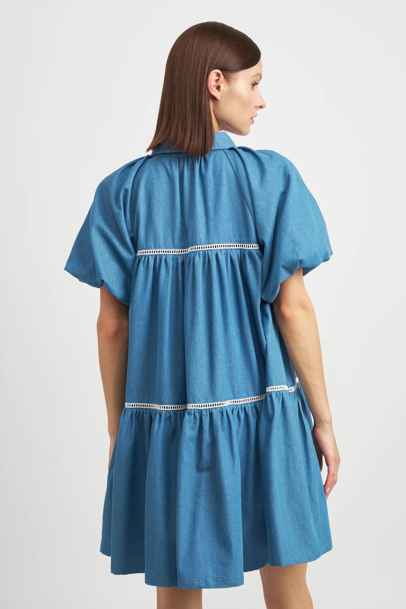 Tara Bubble Sleeve Shirt Dress