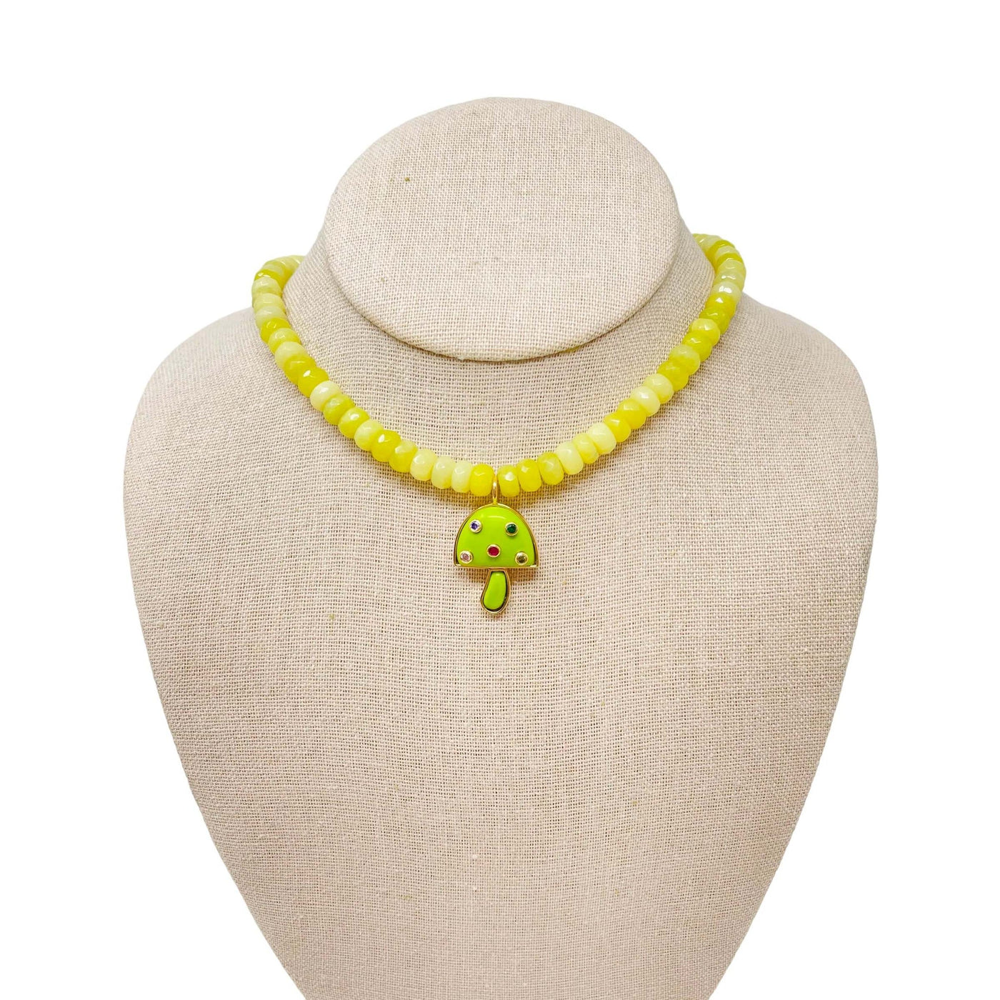Charmed Jade Gemstone Necklace Chartreuse