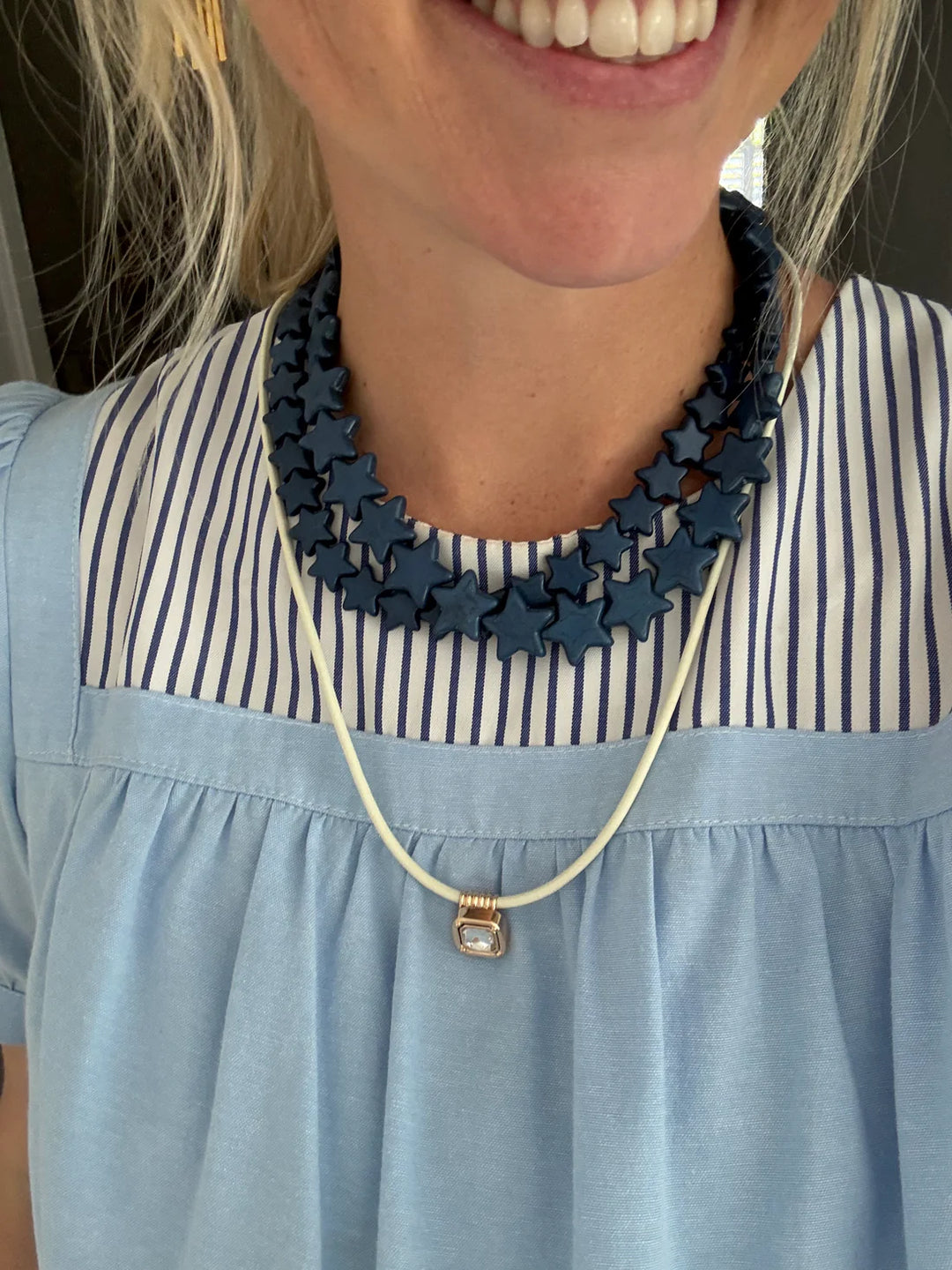 Sea Star Necklace Large Navy