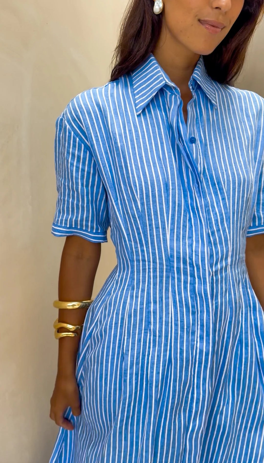 Verity Dress Ocean Stripe