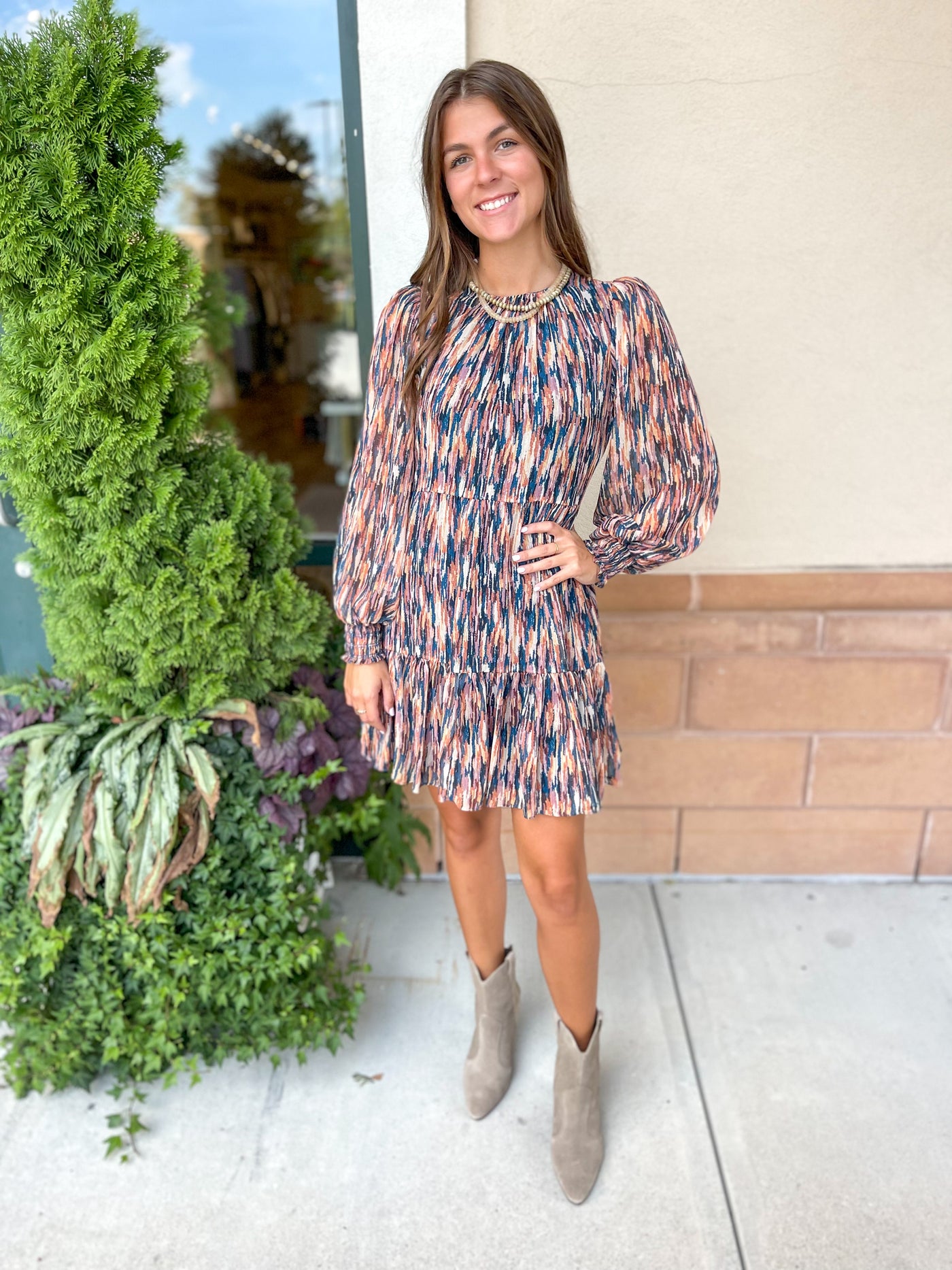 Ellie Dress Multi Stripe