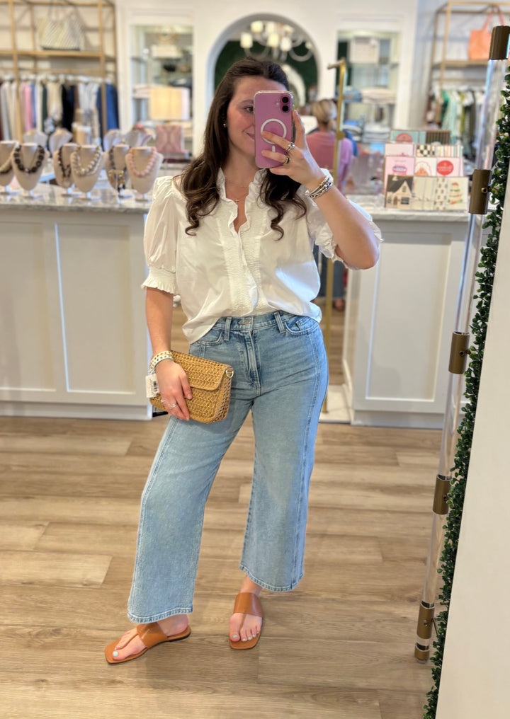 Arabella Top White Poplin