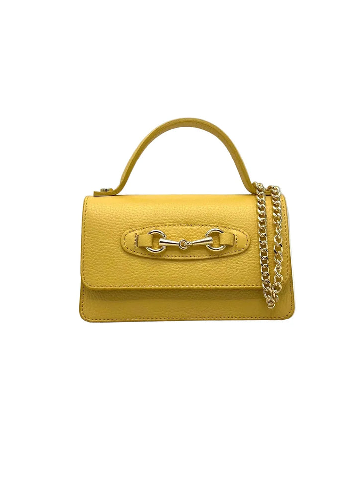 Gretchen Genuine Leather Handbag Yellow