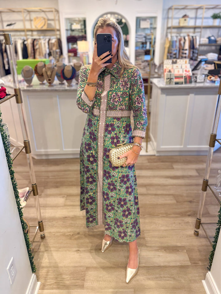 Shirt Dress Maxi Matera Green